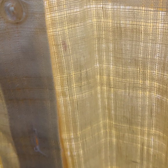 Sag Harbor Petite Women’s Linen Yellow Button Down Long-Sleeve Top PXS - Picture 4 of 5